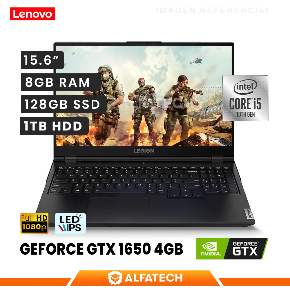 LAPTOP LENOVO LEGION 5 15IMH05 INTEL CORE I5-10300H 128GB SSD 1TB HDD ...