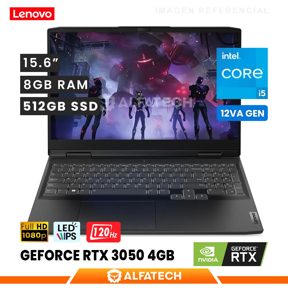 Laptop Lenovo Ideapad Gaming 3 15iah7 Intel Core I5 12450h 8gb Ram 512gb Ssd Rtx 3050 4gb 156 6325