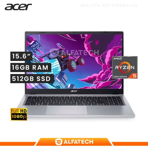 LAPTOP ACER ASPIRE 3 15 A315-24P-R3KF AMD RYZEN 5 7520U 16GB RAM 512GB SSD 15.6 FHD(NX.KDEAL.00T)