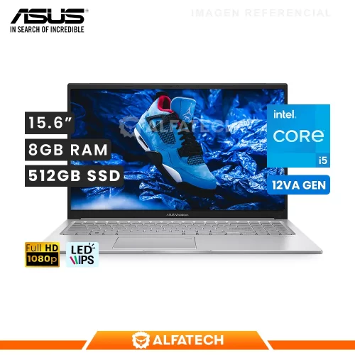 LAPTOP ASUS VIVOBOOK X1504ZA-NJ278W INTEL CORE I5 1235U 8GB RAM 512GB SSD 15.6 FHD (90NB1022-M00CR0)