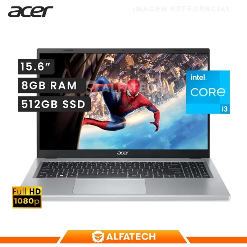 LAPTOP ACER ASPIRE A315-510P-39J2 INTEL CORE I3-N305 8GB RAM 512GB SSD 15.6 FHD