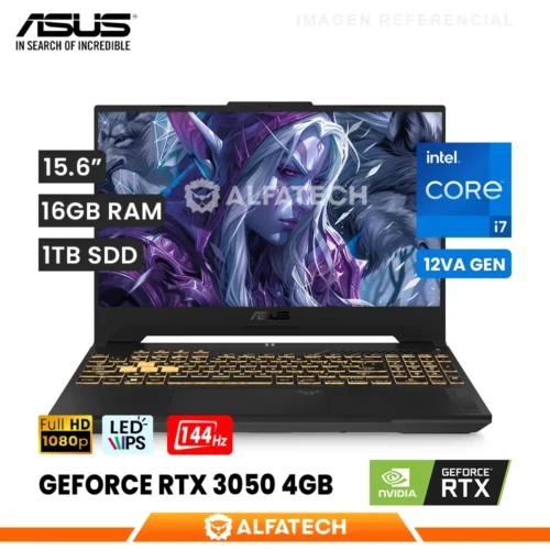 LAPTOP ASUS TUF GAMING F15 FX507ZC4-HN132W INTEL CORE I7 12700H 16GB RAM 1TB SSD RTX 3050 4GB 15.6 FHD IPS 144HZ