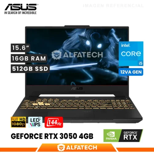 LAPTOP ASUS TUF GAMING F15 FX507ZC4-HN087W INTEL CORE I5 12500H 16GB RAM 512GB SSD RTX 3050 4GB 15.6 FHD IPS 144HZ