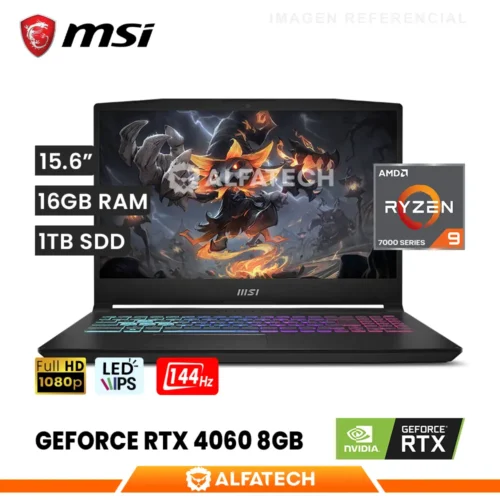 LAPTOP MSI BRAVO 15 C7VFKP-226US AMD RYZEN 9 7940HS 16GB RAM 1TB SSD RTX 4060 8GB 15.6 FHD IPS 144HZ