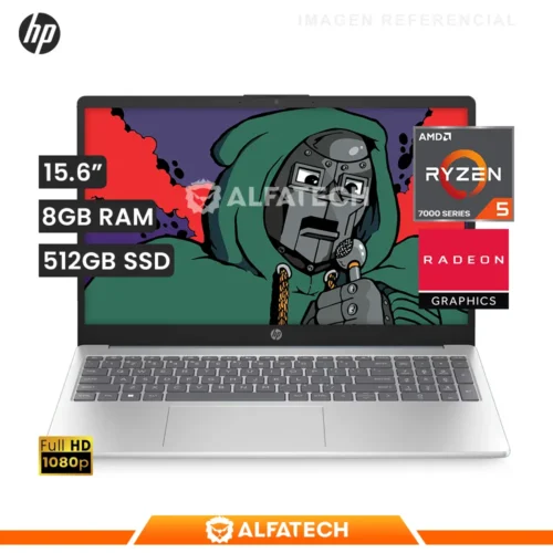 LAPTOP HP 15 FC0071LA AMD RYZEN 5 7520U 8GB RAM 512GB SSD 15.6 FHD (A14MXLA#ABM)