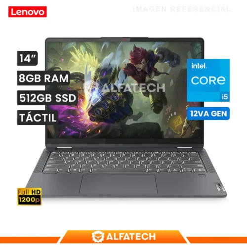 LAPTOP LENOVO FLEX 5 14IAU7 2-IN-1 INTEL CORE I5 1235U 8GB RAM 512GB SSD 14 FHD TOUCHSCREEN (82R7004KUS)