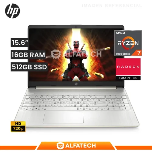 LAPTOP HP 15-EF2500LA AMD RYZEN 7 5700U 16GB RAM 512GB SSD 15.6 HD LED (60N40LA#ABM)