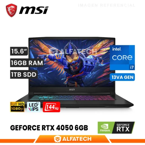 LAPTOP MSI CYBORG 15 A13VE-218 GAMING INTEL CORE I7 13620H 16GB RAM 1TB SSD RTX 4050 6GB 15.6 FHD IPS 144HZ (CYBORG1513218)