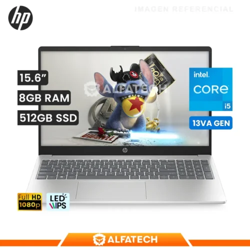 LAPTOP HP 15-FD0020LA INTEL CORE I5 1334U 8GB RAM 512GB SSD 15.6 FHD (15-FD0020LA)