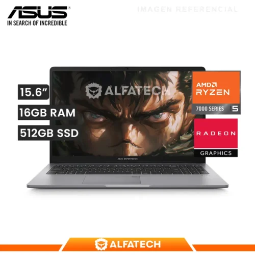 LAPTOP ASUS EXPERTBOOK PM1503CDA-S70013 AMD RYZEN 5 7535HS 16GB RAM 512GB SSD 15.6 FHD (90NX09D1-M000E0)