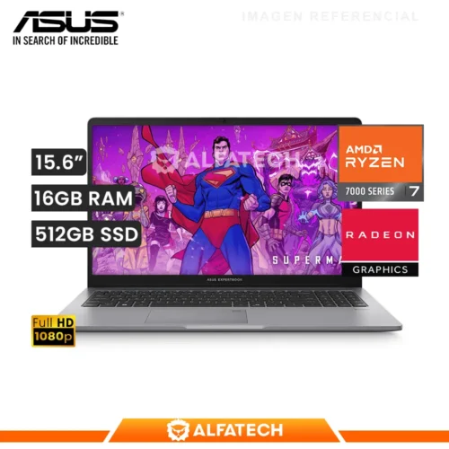 LAPTOP ASUS EXPERTBOOK PM1503CDA-S70014 AMD RYZEN 7 7735HS 16GB RAM 512GB SSD 15.6 FHD (90NX09D1-M000F0)