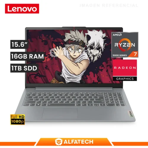 LAPTOP LENOVO IDEAPAD SLIM 3 15ABR8 AMD RYZEN 7 5825U 16GB RAM 1TB SSD 15.6 FHD (82XF0073LM)