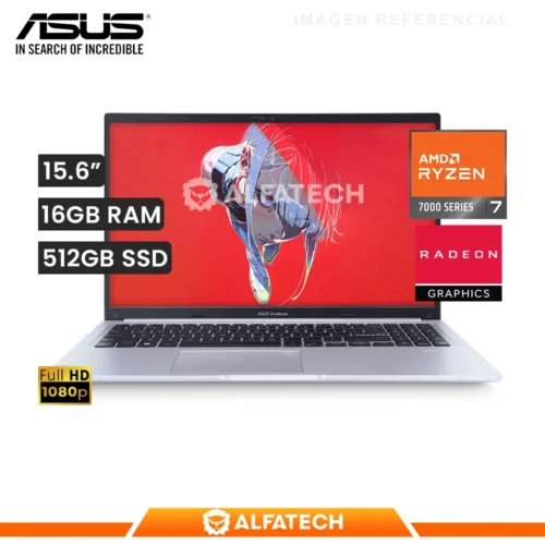 LAPTOP ASUS VIVOBOOK 15 M1502YA-BQ285 AMD RYZEN 7 7730U 16GB RAM 512GB SSD 15.6 FHD (M1502YA-BQ285)