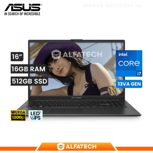 LAPTOP ASUS VIVOBOOK X1605VA-MB1440 INTEL CORE I7 13620H 16GB RAM 512GB SSD 16 WUXGA IPS (X1605VA-MB1440)