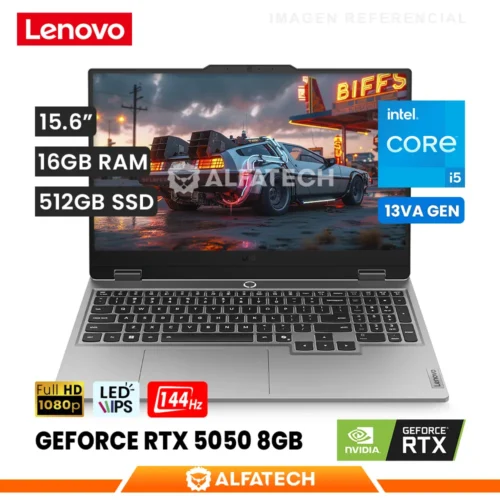 LAPTOP LENOVO LOQ 15IRX10 INTEL CORE I5 13450HX 16GB RAM 512GB SSD RTX 5050 8GB 15.6 FHD IPS 144HZ (83JE002KUS)