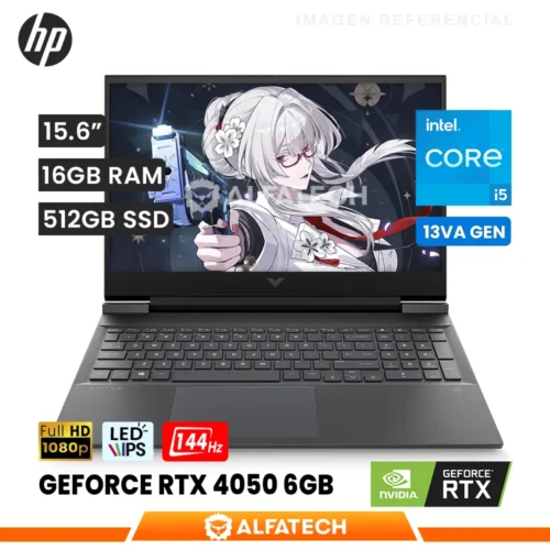LAPTOP HP VICTUS 15-FA2082WM INTEL CORE I5 13420H 16GB RAM 512GB SSD RTX 4050 6GB 15.6 FHD IPS 144HZ (15-FA2082WM)