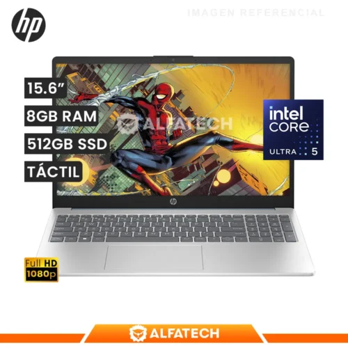 LAPTOP HP 15-FD2351LA INTEL CORE ULTRA 5 255U 8GB RAM 512GB SSD 15.6 FHD IPS TACTIL (D2JV8LA#ABM)