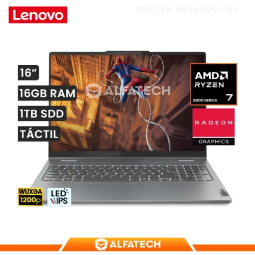 LAPTOP LENOVO IDEAPAD 5 2 EN 1 16AHP9 AMD RYZEN 7 8845HS 16GB RAM 1TB SSD 16 WUXGA IPS TOUCHSCREEN (83DS0056US)