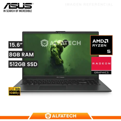LAPTOP ASUS VIVOBOOK GO E1504FA-BQ2933W AMD RYZEN 5 40 8GB RAM 512GB SSD 15.6 FHD (90NB0ZR2-M04PD0)