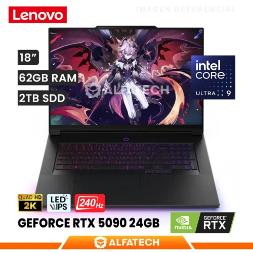 LAPTOP LENOVO LEGION 9 18IAX10 INTEL CORE ULTRA 9 275HX 64GB RAM 2TB SSD RTX 5090 24GB 18 WQUXGA IPS 240HZ (83EY000PLM)