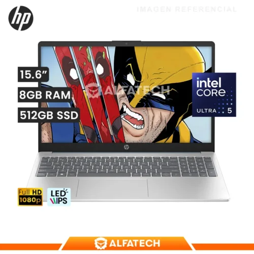LAPTOP HP 15-FD2050WM INTEL CORE ULTRA 5 225U 8GB RAM 512GB SSD 15.6 FHD IPS (D4JK5UA#ABA)