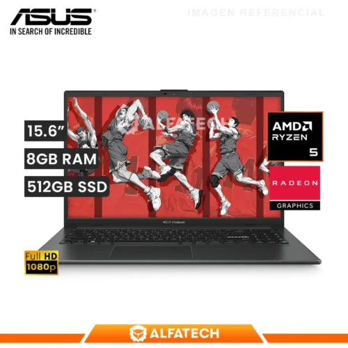 LAPTOP ASUS VIVOBOOK 15 E1504FA-BQ5556 AMD RYZEN 5 40 8GB RAM 512GB SSD 15.6 FHD (90NB0ZR3-M07Y50)
