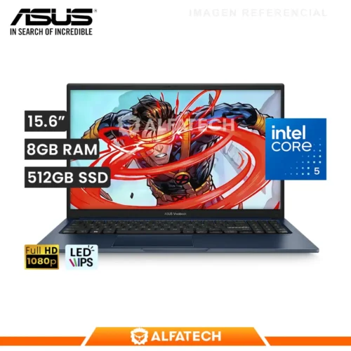 LAPTOP ASUS VIVOBOOK 15 X1504VA-BQ5699 INTEL CORE 5 120U 8GB RAM 512GB SSD 15.6 FHD IPS (90NB13Y1-M03FZ0)