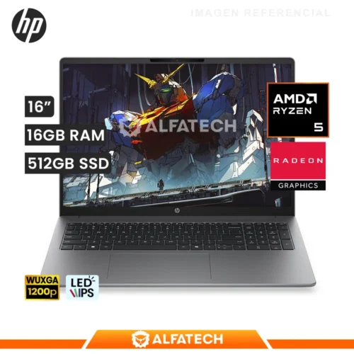 LAPTOP HP 200 G2A 16IN AMD RYZEN 5 220 16GB RAM 512GB SSD 16 WUXGA (D61MCAT#ABM)